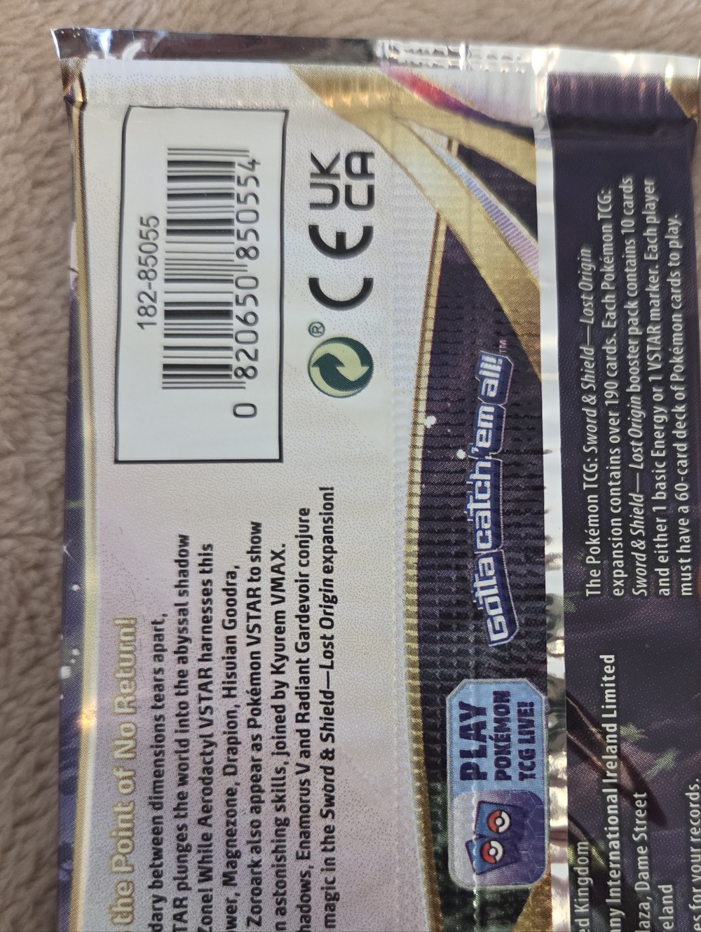 Pokémon Lost Origin Booster Pack - Picture 2 of 2
